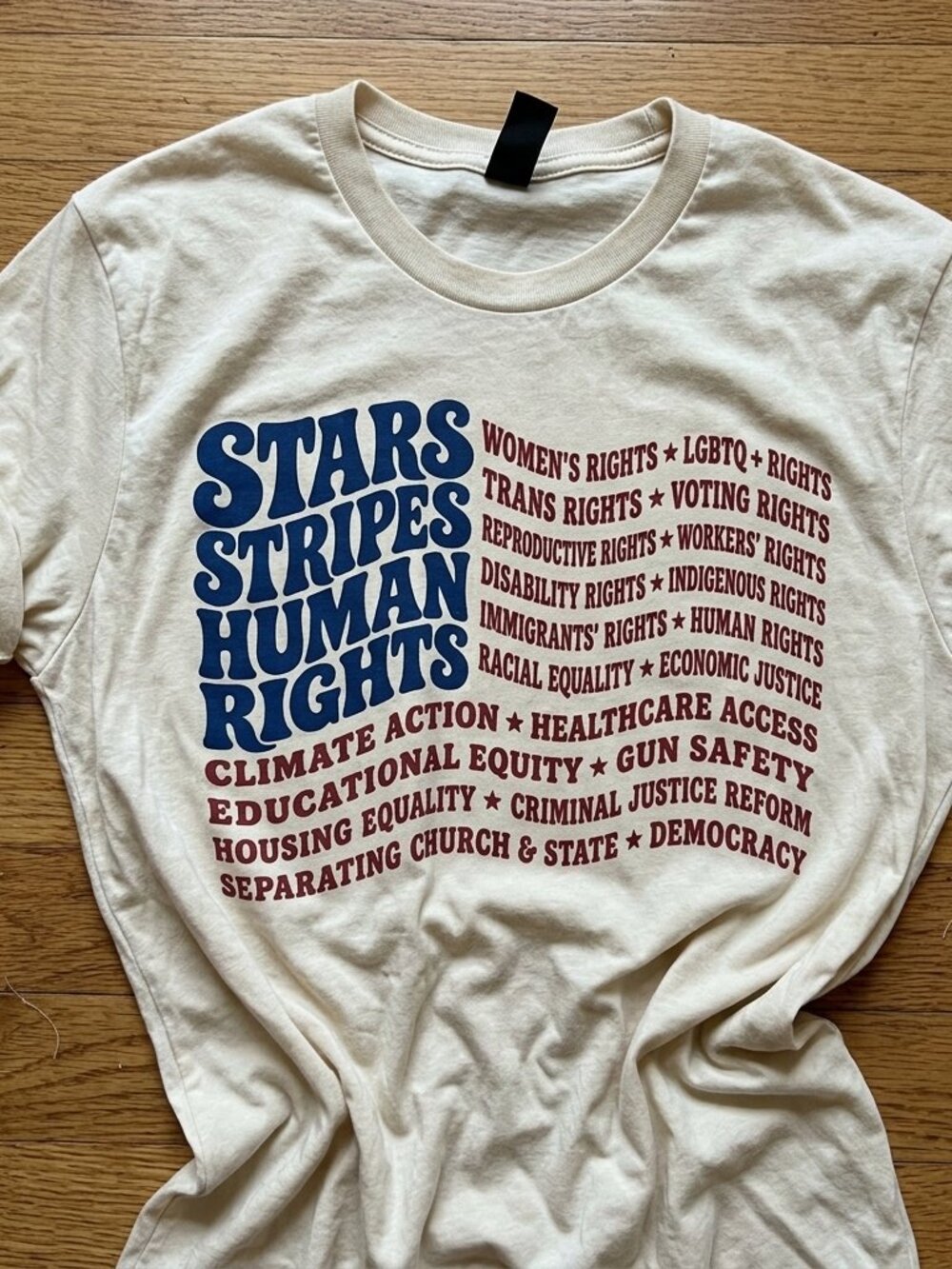 Stars and Stripes and Human Rights USA Flag Shirt